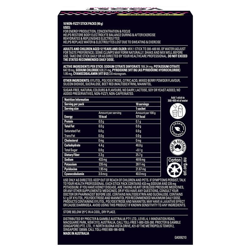 Voost Sport + Energy Berry Stick 10 Pack