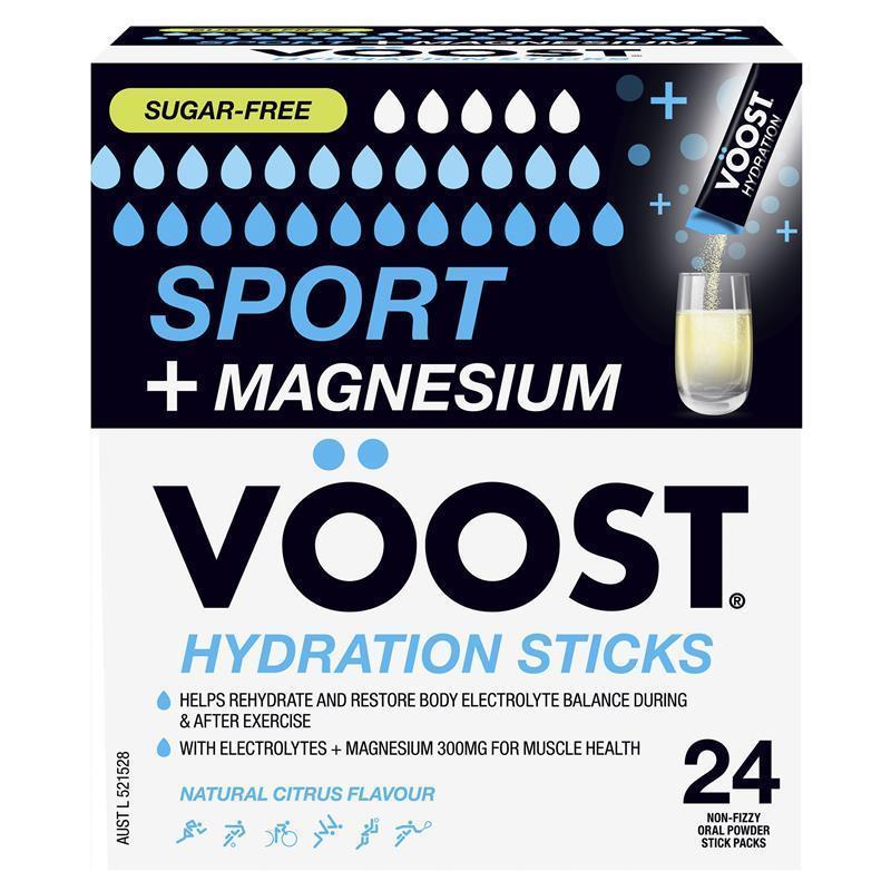 Voost Sport + Magnesium Citrus Stick 24 Pack