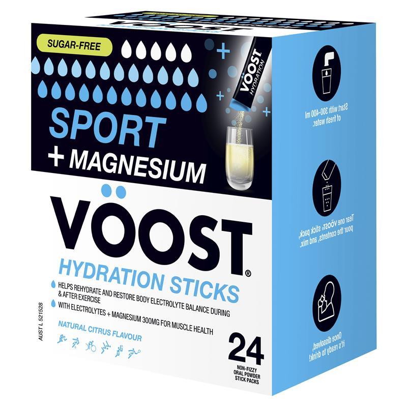 Voost Sport + Magnesium Citrus Stick 24 Pack