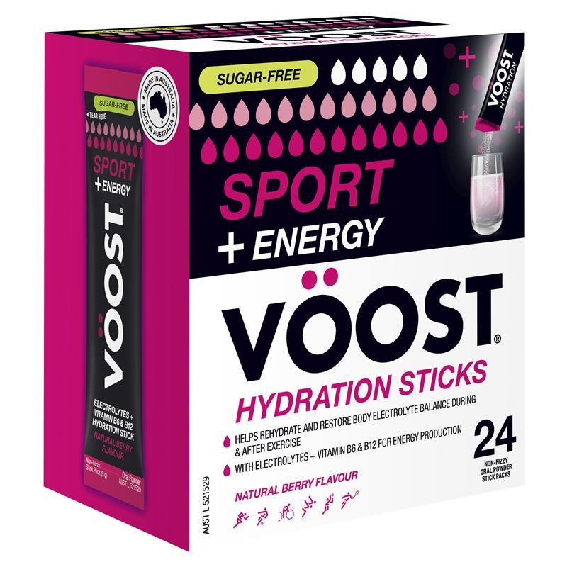 Voost Sport + Energy Berry Stick 24 Pack