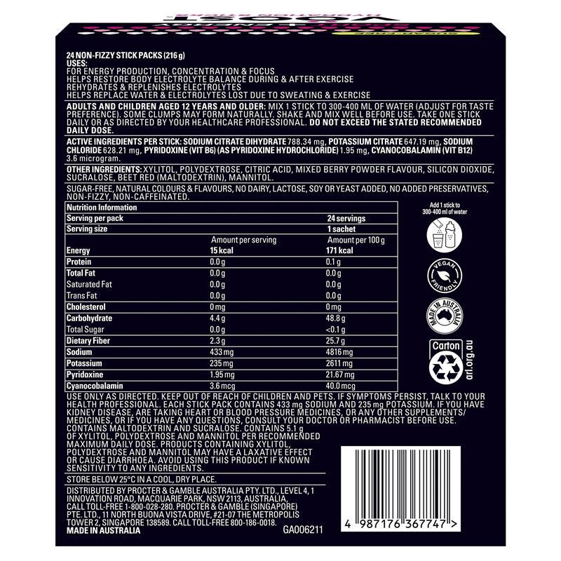 Voost Sport + Energy Berry Stick 24 Pack