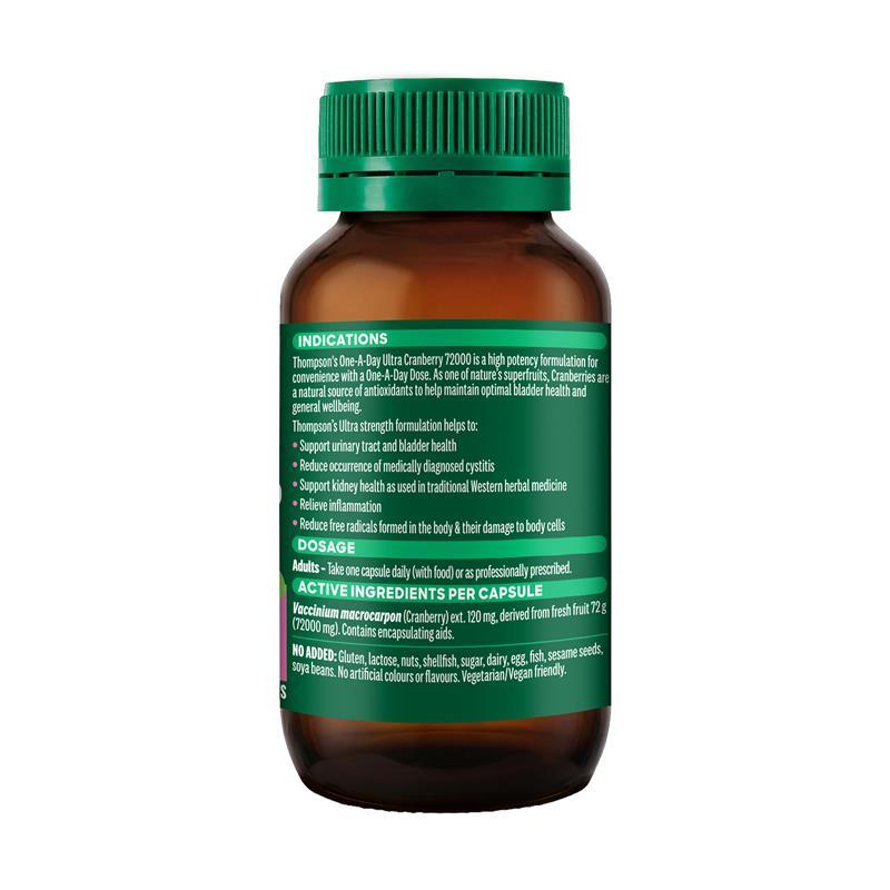 Thompsons One-A-Day Ultra Cranberry 72000mg 60 Capsules
