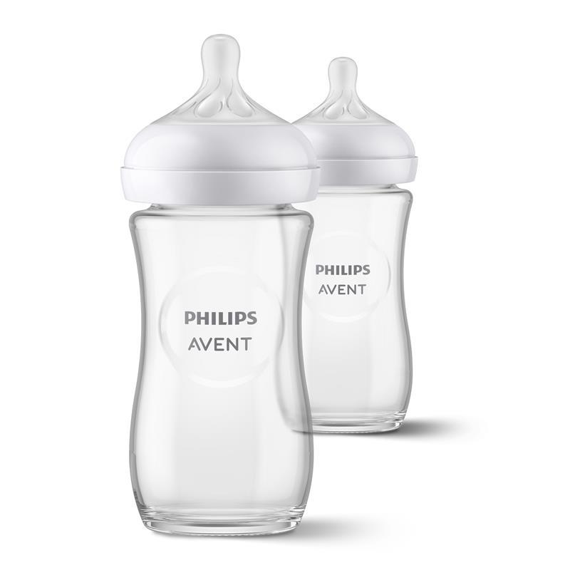 Avent Natural Response Glass Bottle 240ml 2 Pack