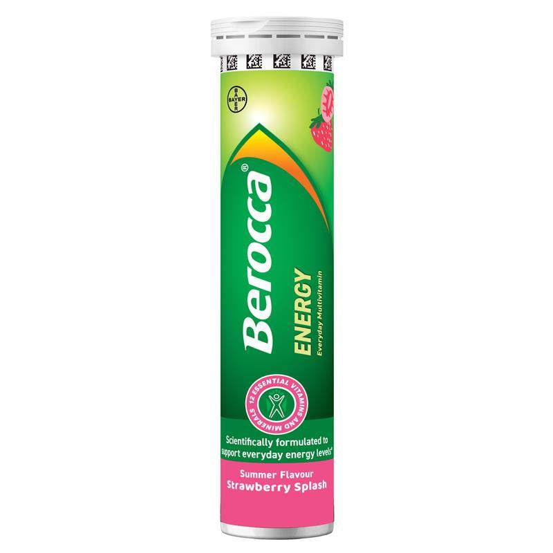 Berocca Energy Strawberry Splash 15 Effervescent Tablets
