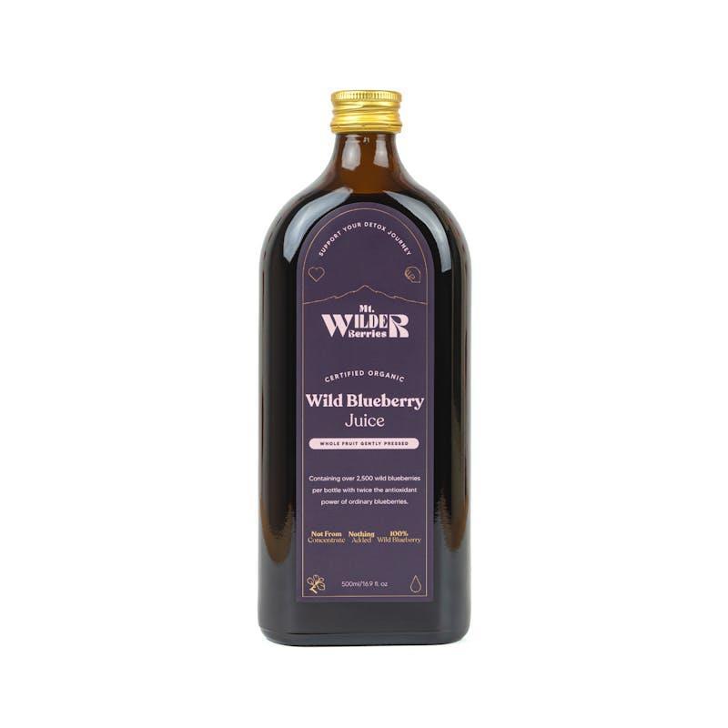Mt. Wilder Berries Certified Organic Wild Blueberry Juice - 500ml 6 Pack