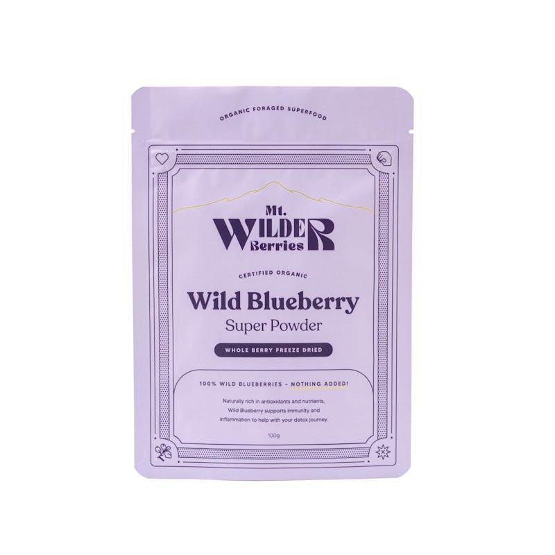 Mt. Wilder Berries Certified Organic Wild Blueberry Super Powder - 100g Single