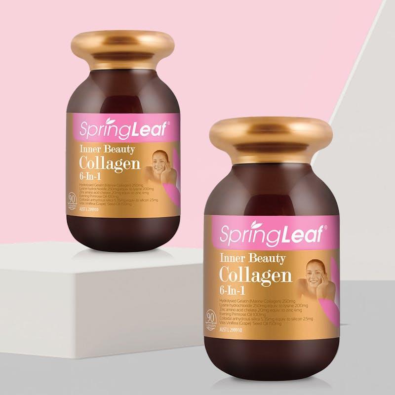SpringLeaf Inner Beauty Collagen 6-in-1 180 Capsules