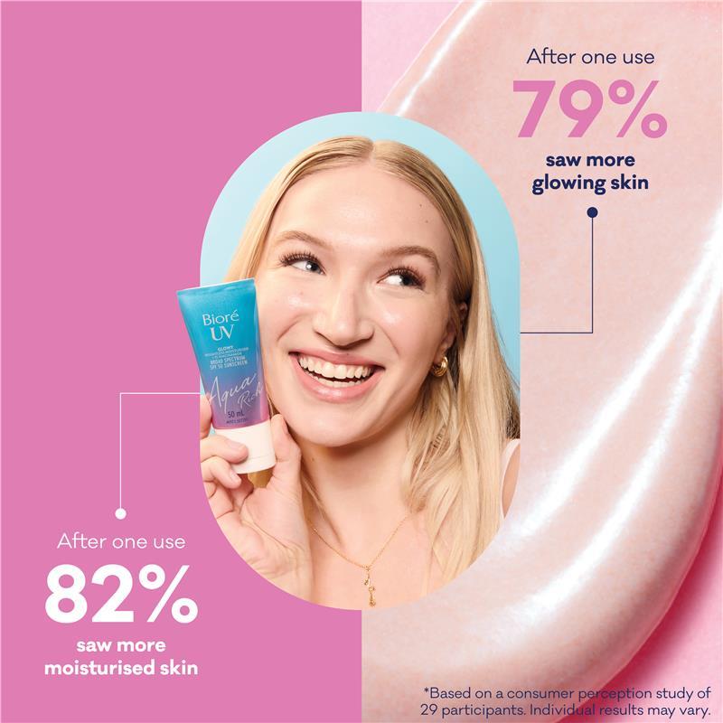 Biore Aqua Rich Glow Moisturiser SPF50 50ml