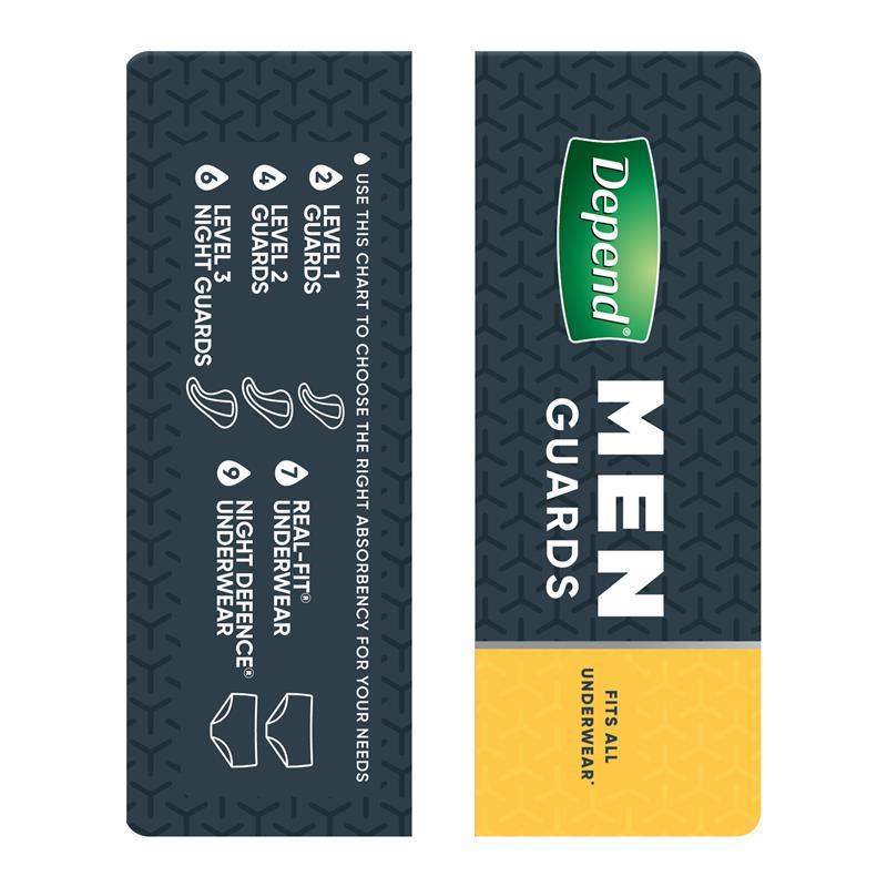 Depend Men Incontinence Guards Level 2 12 Pack