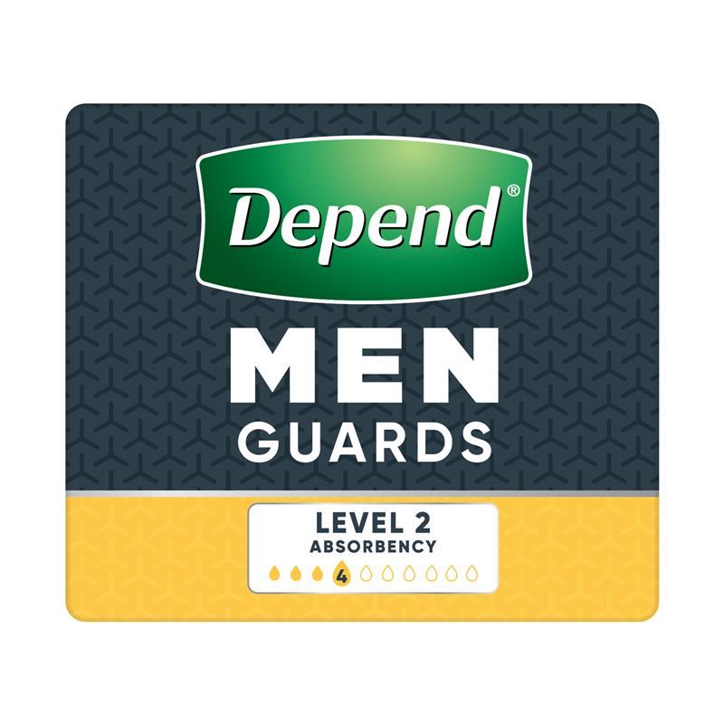 Depend Men Incontinence Guards Level 2 12 Pack