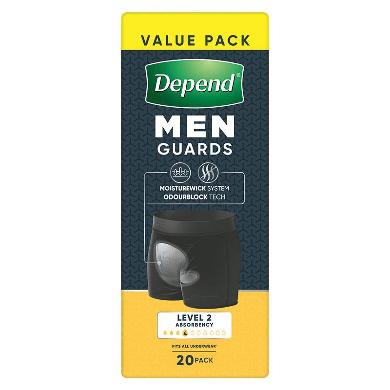 Depend Men Incontinence Guards Level 2 20 Pack