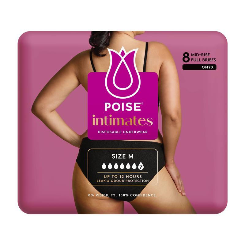 Poise Intimates Disposable Incontinence Pants Medium (71-97cm) 8 Pack