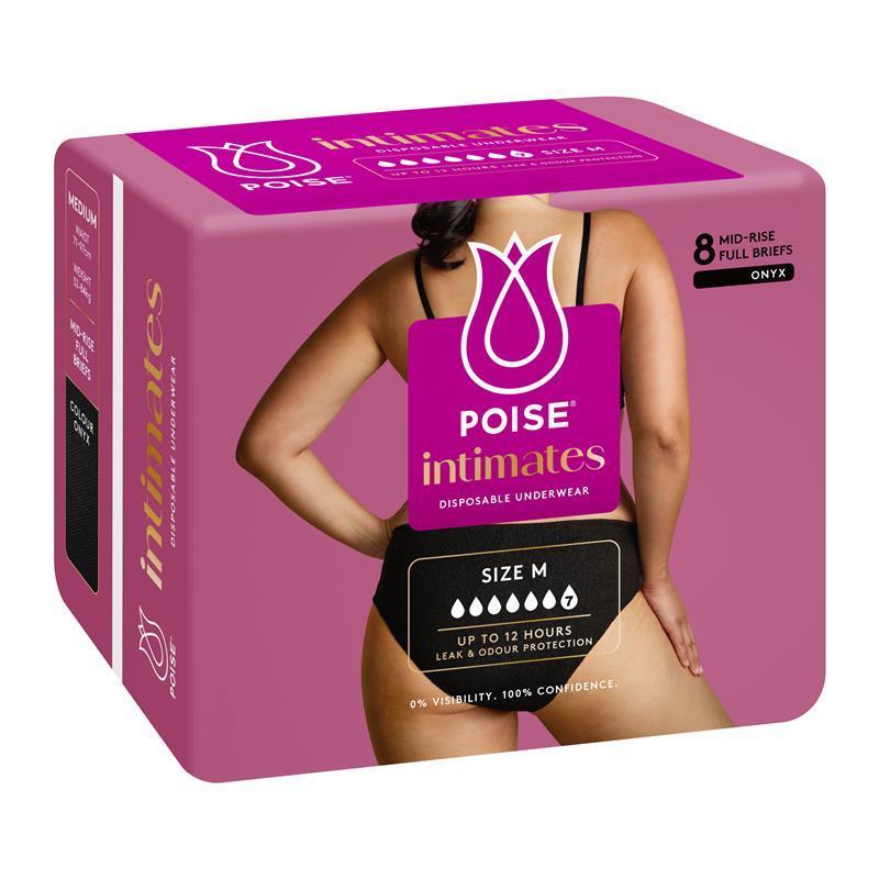 Poise Intimates Disposable Incontinence Pants Medium (71-97cm) 8 Pack