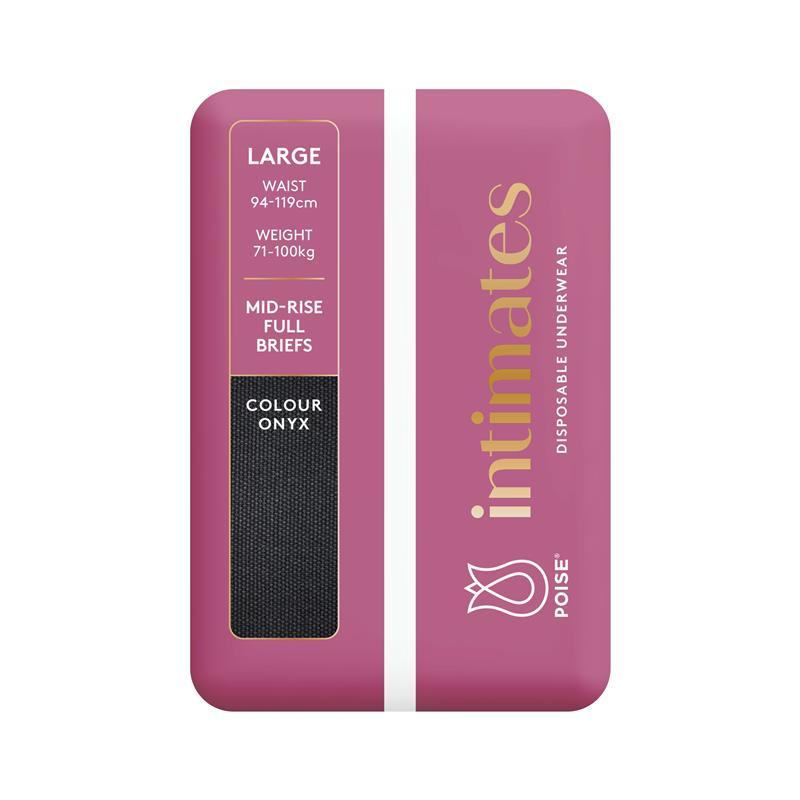 Poise Intimates Disposable Incontinence Pants Large (94-119cm) 8 Pack