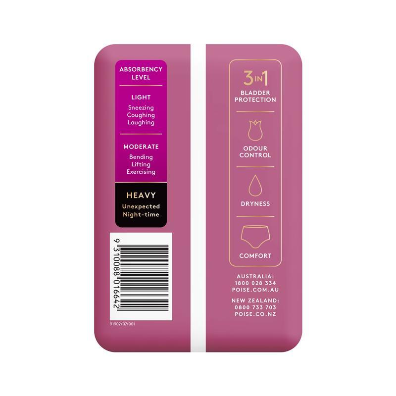 Poise Intimates Disposable Incontinence Pants Large (94-119cm) 8 Pack