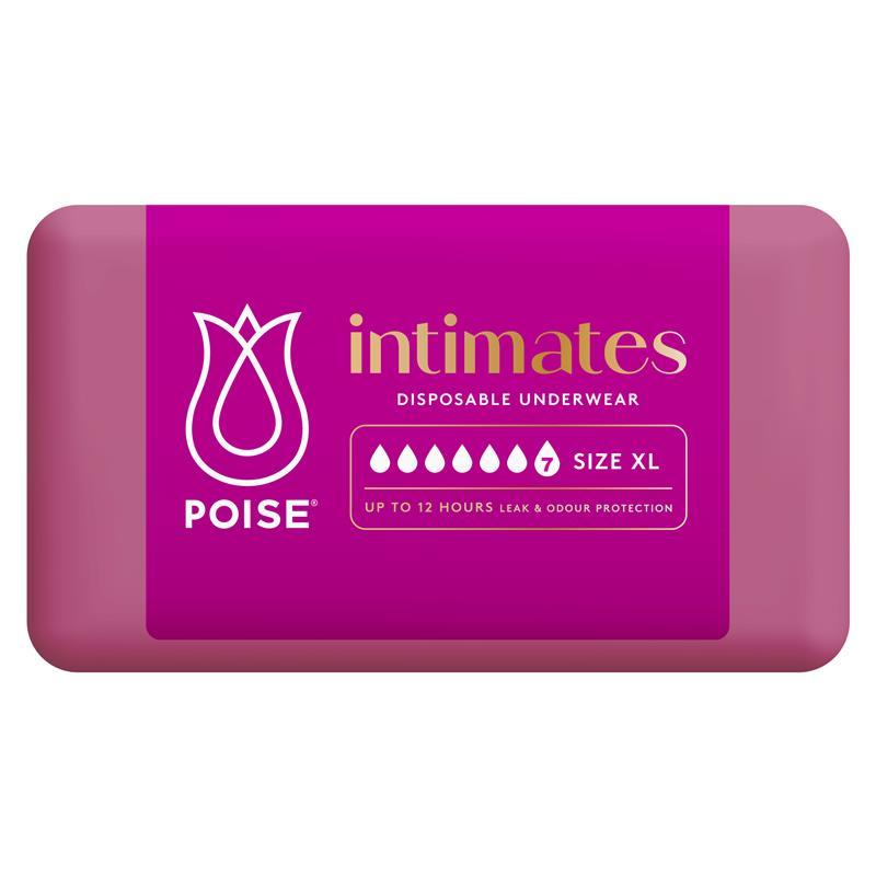 Poise Intimates Disposable Incontinence Pants Extra Large (117-140cm) 8 Pack