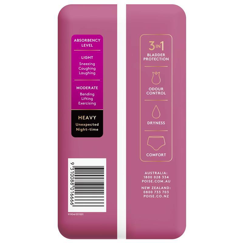 Poise Intimates Disposable Incontinence Pants XXL (135-157cm) 8 Pack