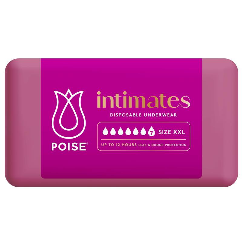 Poise Intimates Disposable Incontinence Pants XXL (135-157cm) 8 Pack