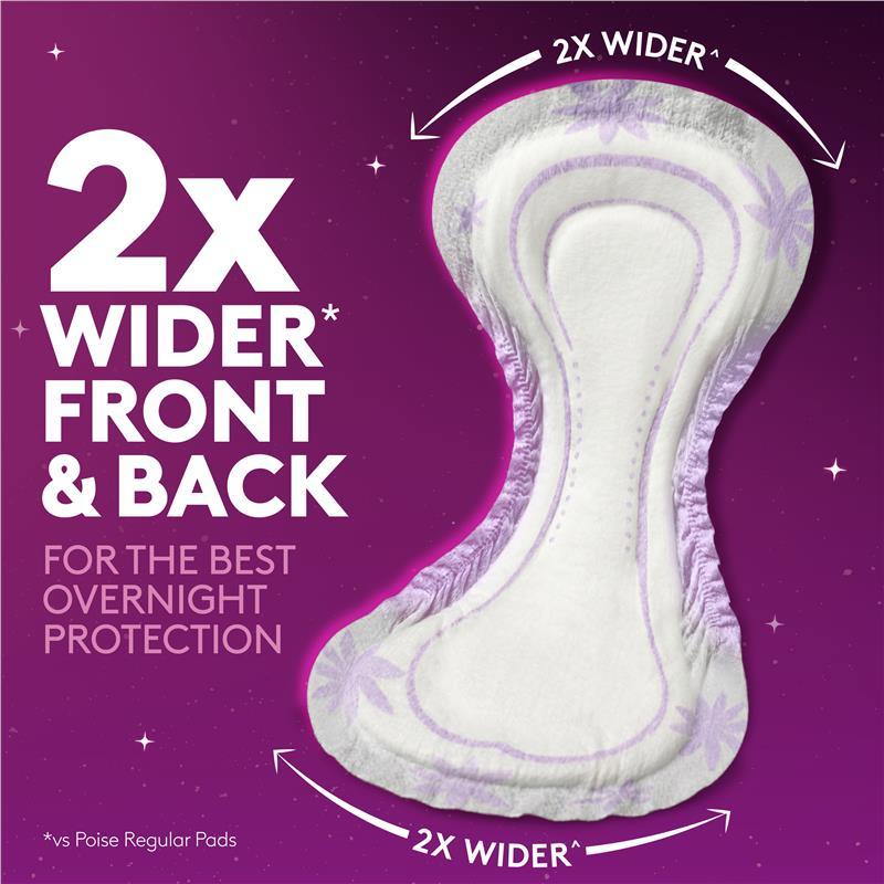 Poise Incontinence Pads For Bladder Leaks Maxi Night Ultra Long 20 Pack