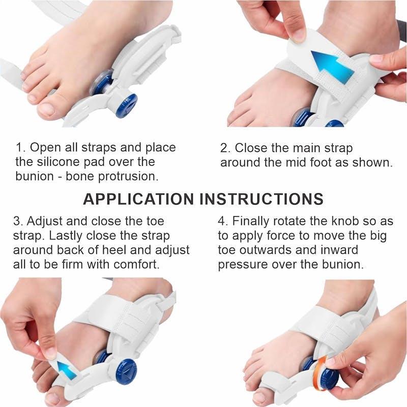 My Feet Hallux Valgus Bunion Splint with Adjustment Correction Dial One Size