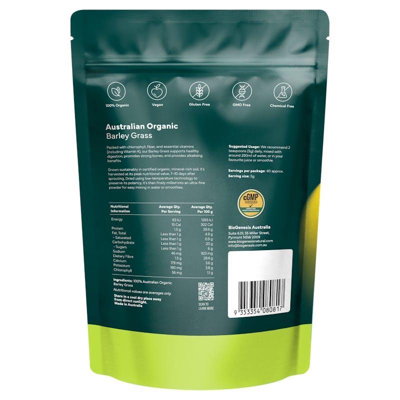 BioGenesis Organic Barley Grass 200G Powder
