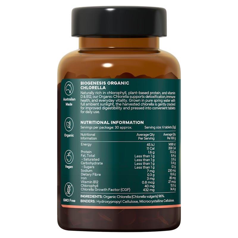 BioGenesis Organic Chlorella 180 tablets