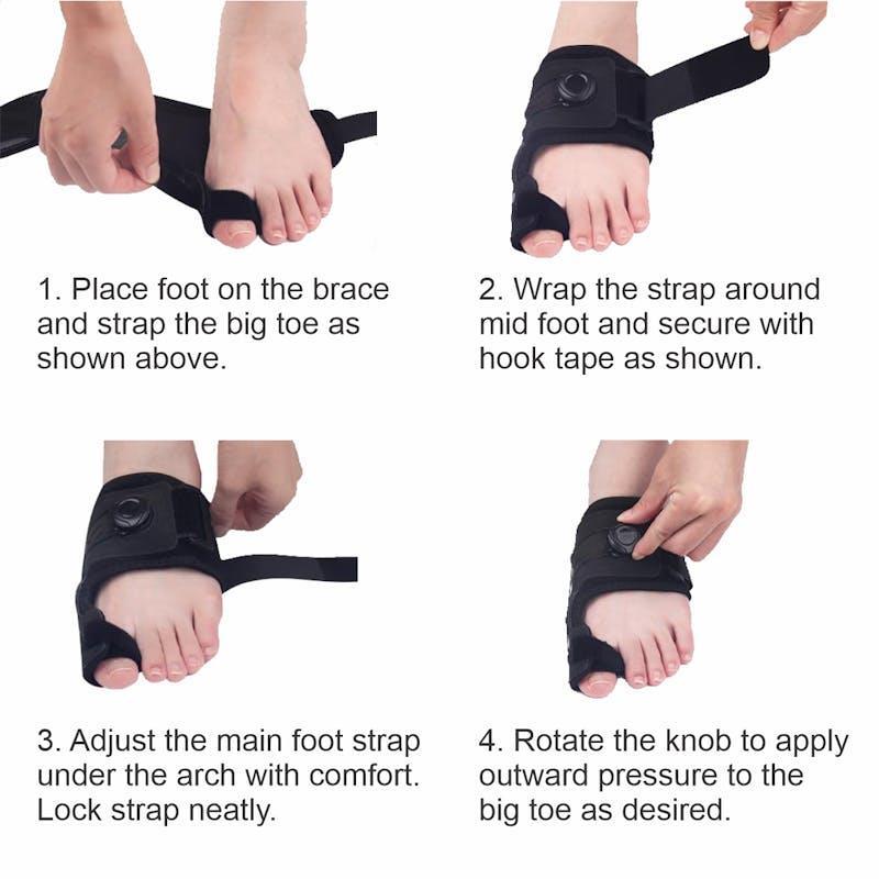 My Feet Hallux Valgus Bunion Wrap with Adjustable Knob Left Size