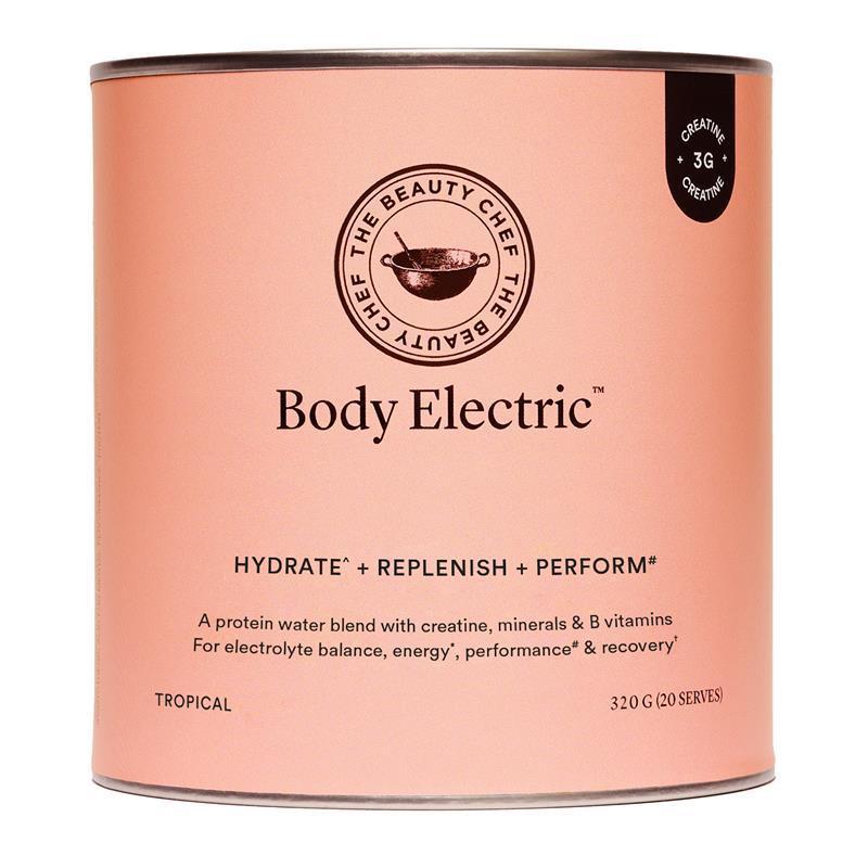 The Beauty Chef Body Electric + Creatine Protein water & Electrolytes Tropical 320g