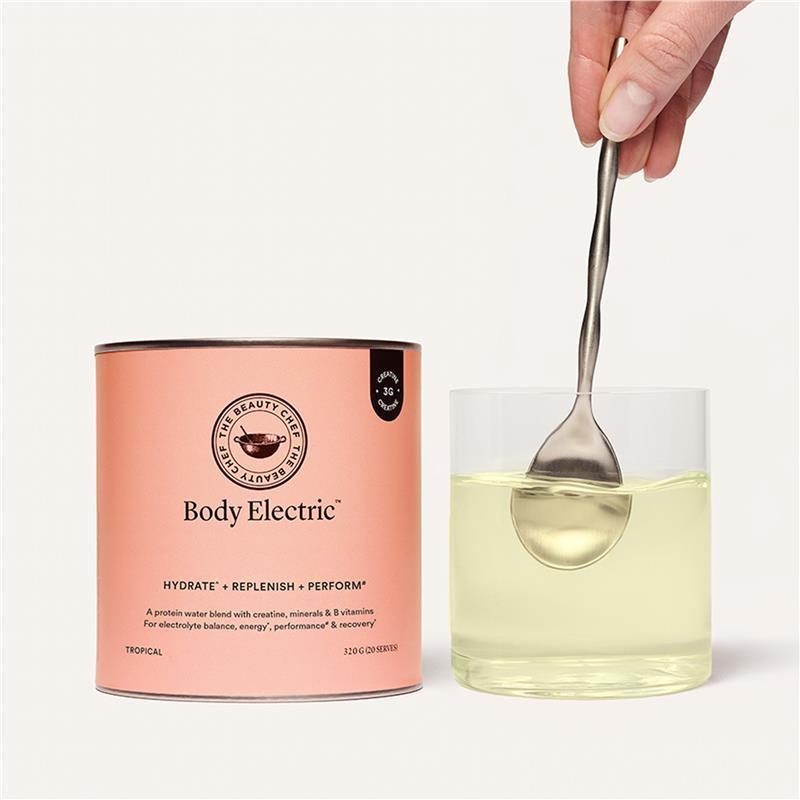 The Beauty Chef Body Electric + Creatine Protein water & Electrolytes Tropical 320g
