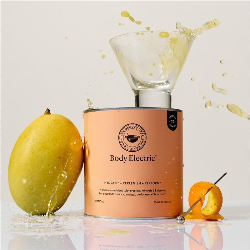 The Beauty Chef Body Electric + Creatine Protein water & Electrolytes Tropical 320g
