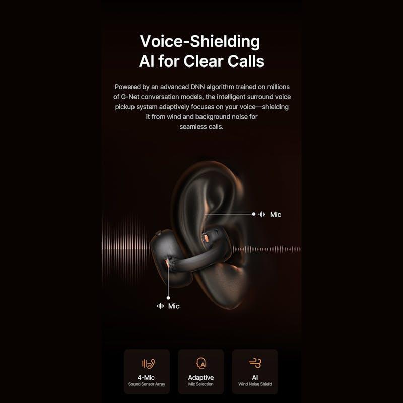 Laser Baseus Inspire XC1 Open-Ear Earbuds Black