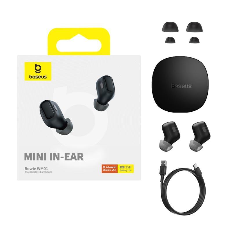 Laser Baseus Bowie WM01 Wireless Earbuds Black