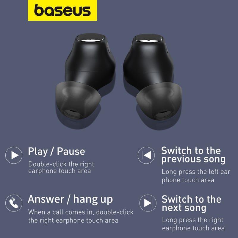 Laser Baseus Bowie WM01 Wireless Earbuds Black