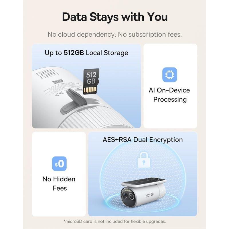 Laser Baseus Security S2 Outdoor Camera 4K White