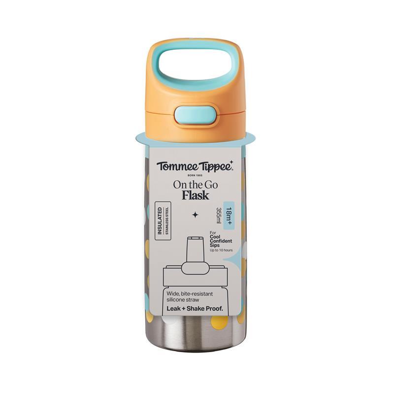 Tommee Tippee Stainless Steel On-The-Go Drink Bottle 18M+ 355ml Assorted Colours