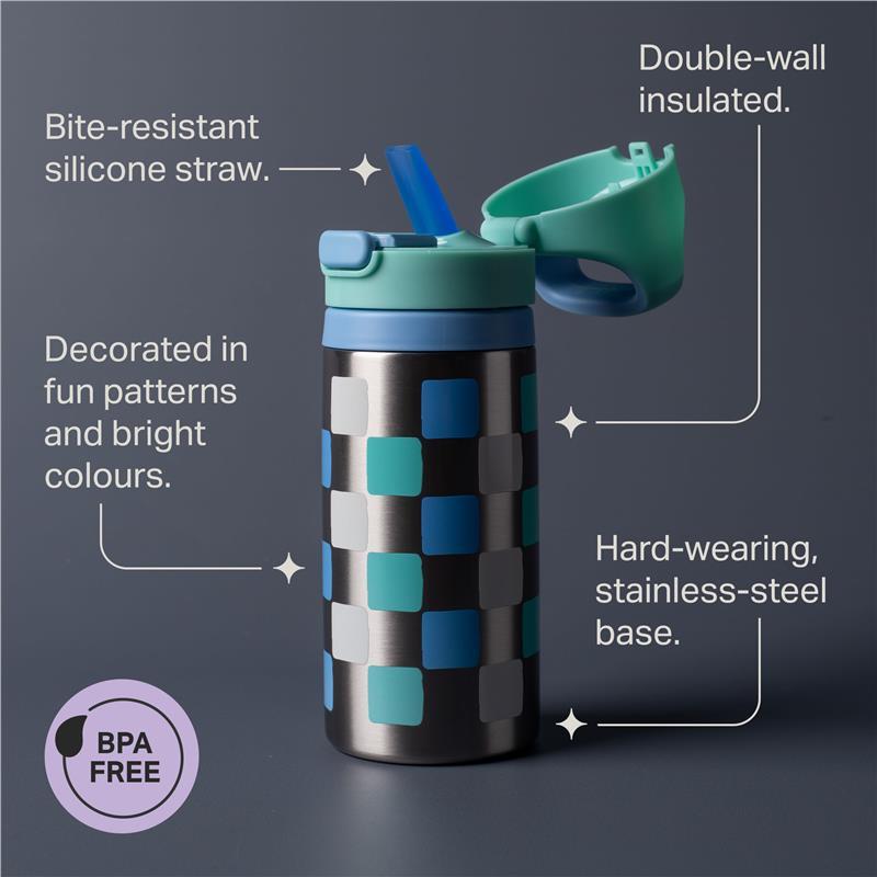 Tommee Tippee Stainless Steel On-The-Go Drink Bottle 18M+ 355ml Assorted Colours