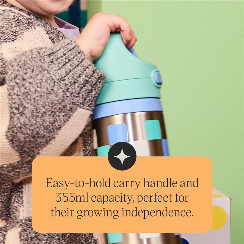 Tommee Tippee Stainless Steel On-The-Go Drink Bottle 18M+ 355ml Assorted Colours