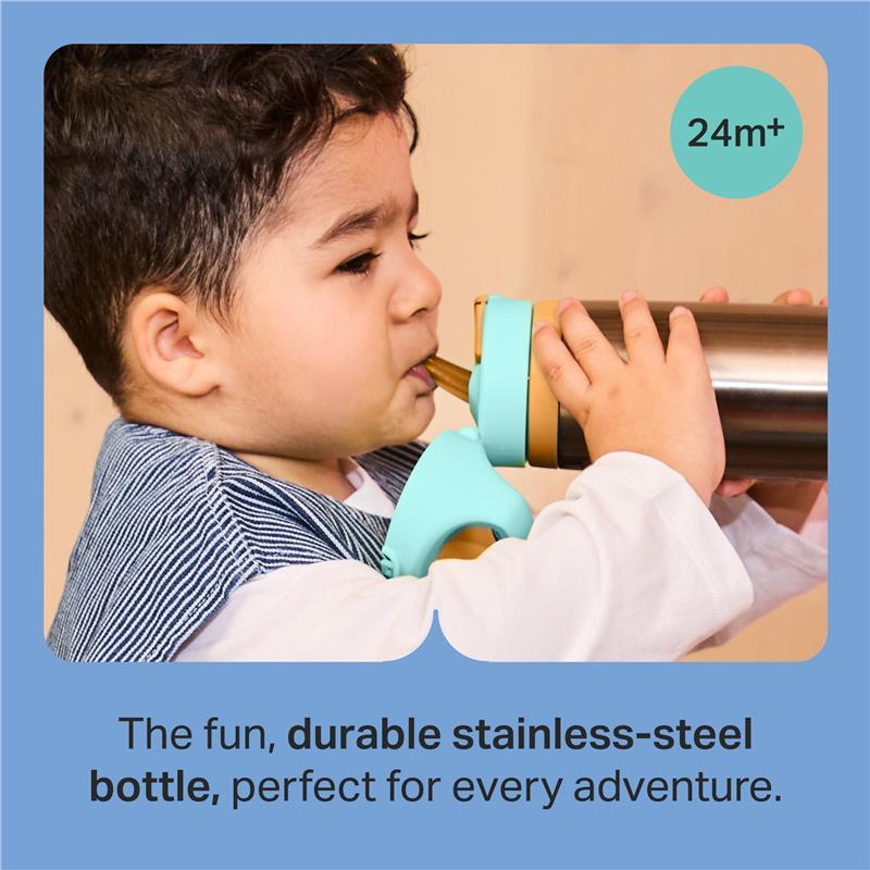 Tommee Tippee Stainless Steel On-The-Go Drink Bottle 24M+ 500ml Assorted Colours
