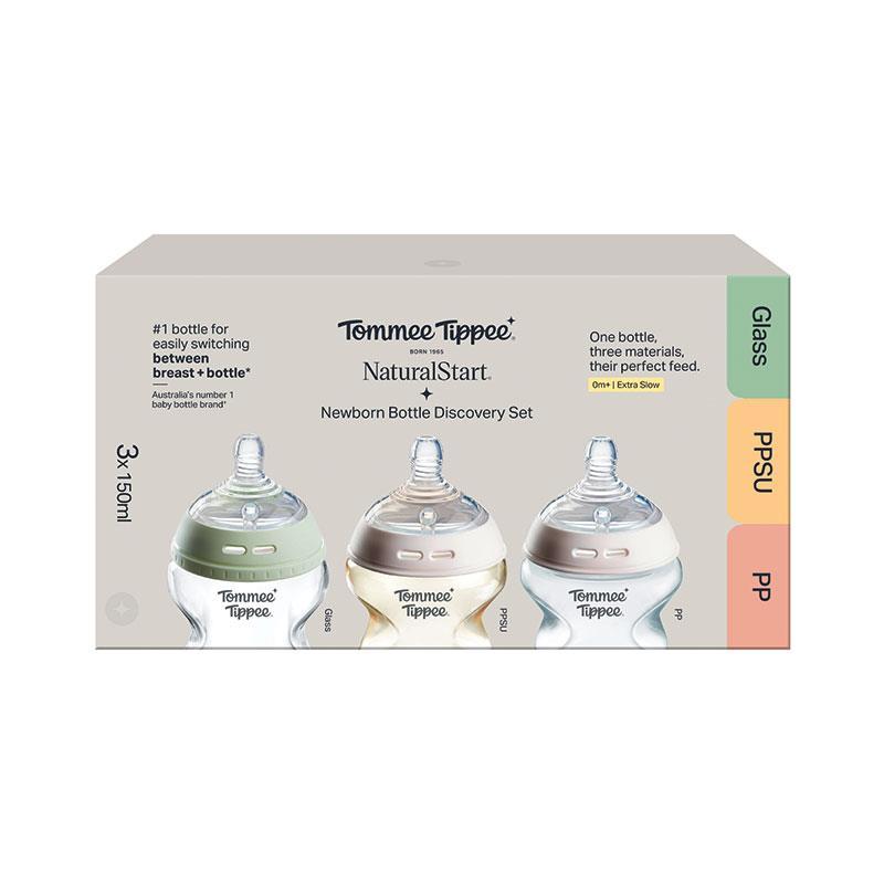 Tommee Tippee Natural Start 150ml Bottle Kit PP Glass PPSU 3 Pack