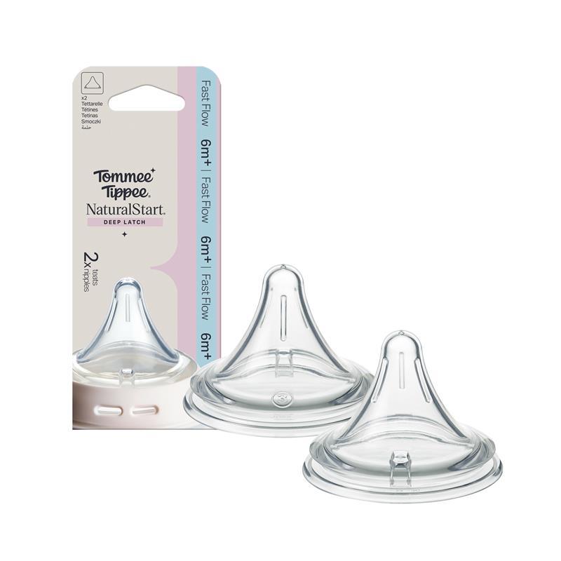 Tommee Tippee Natural Start Triangular Teat Fast 2 Pack