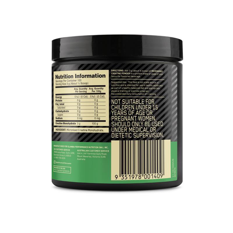 Optimum Nutrition Creatine Monohydrate Unflavoured 300g
