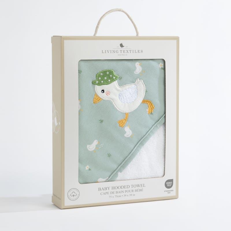 Living Textiles Organic Hooded Towel Goosey Goosey