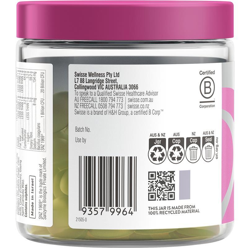 Swisse Vaginal Health Probiotic Gummies 60 Pack