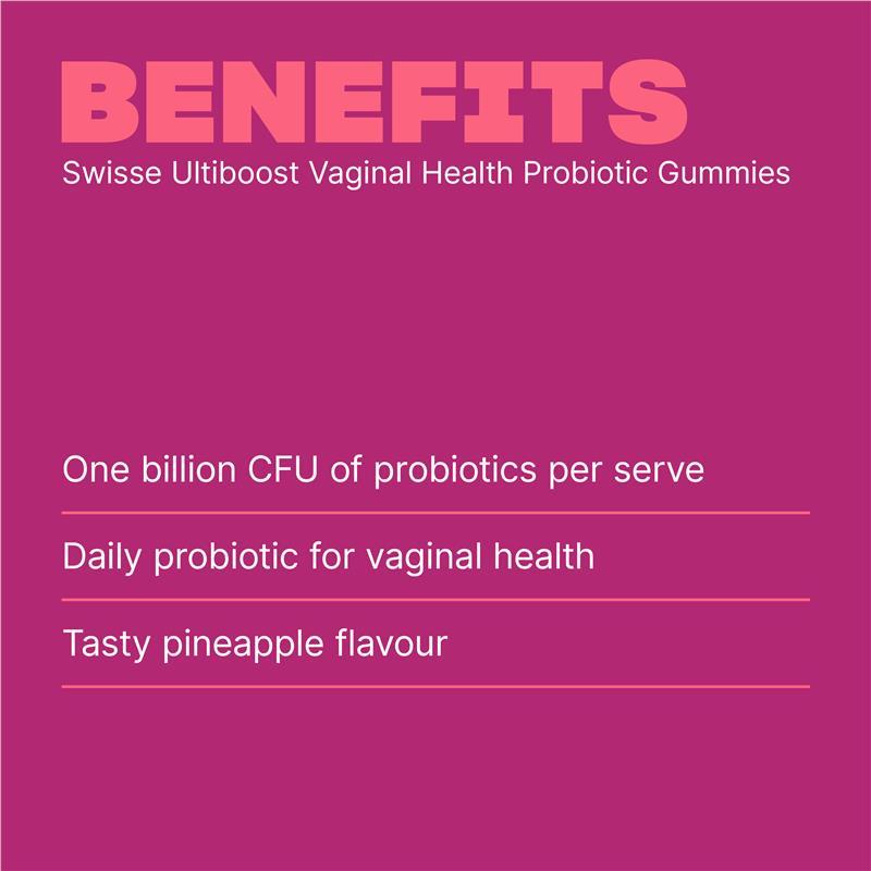Swisse Vaginal Health Probiotic Gummies 60 Pack