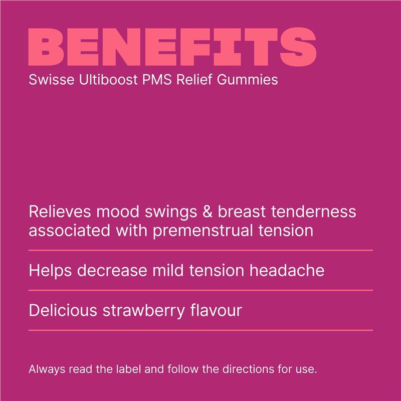 Swisse Ultiboost PMS Relief Gummies 60 Pack