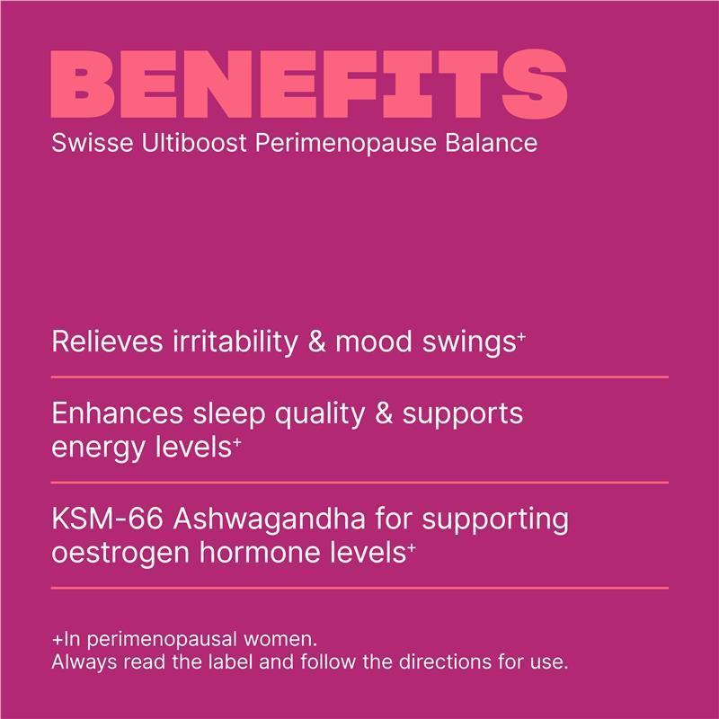 Swisse Ultiboost Perimenopause Balance 30 Tablets