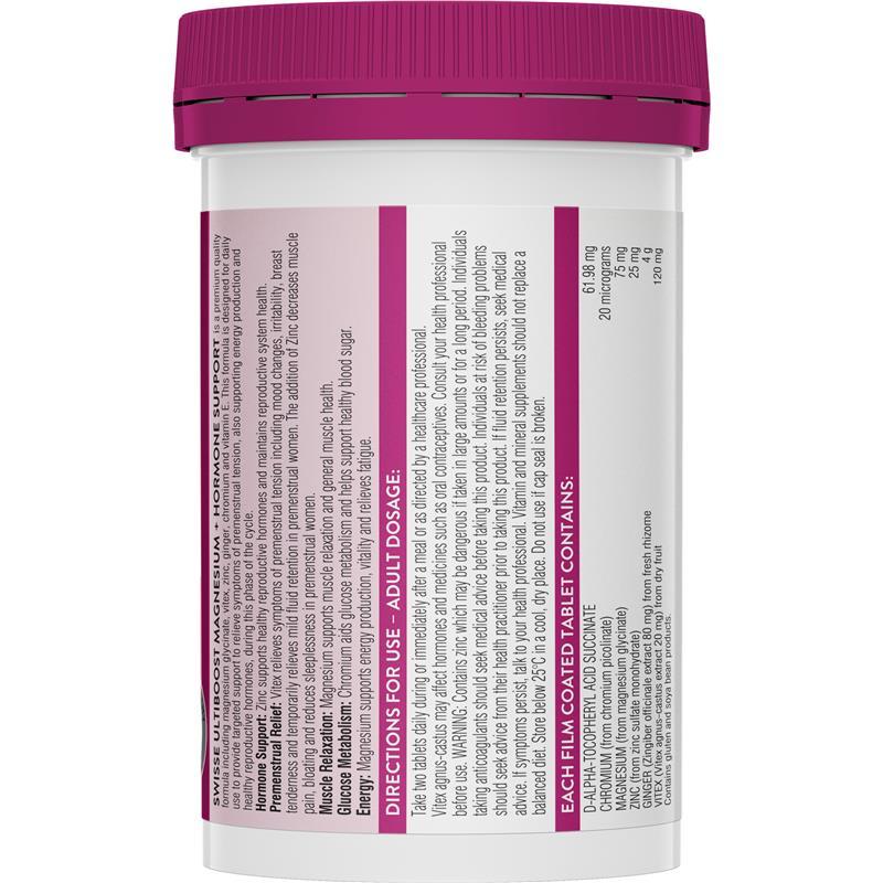 Swisse Ultiboost Magnesium + Hormone Support 60 Tablets
