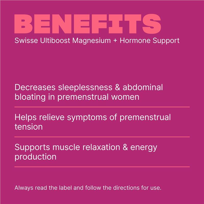 Swisse Ultiboost Magnesium + Hormone Support 60 Tablets