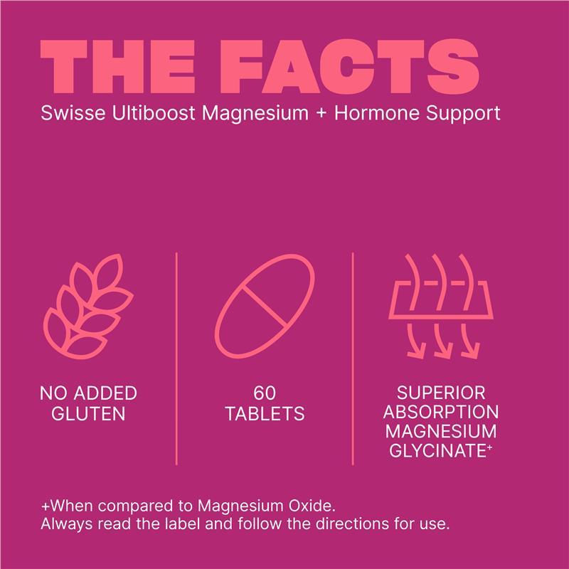 Swisse Ultiboost Magnesium + Hormone Support 60 Tablets