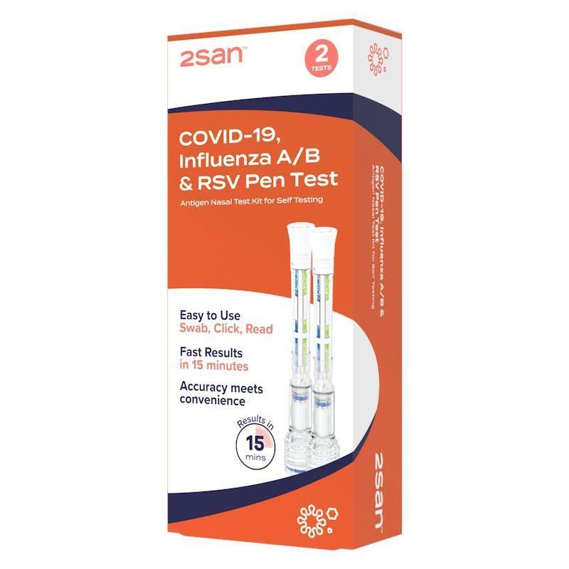 2San Pen COVID-19, Flu A/B, RSV Rapid Antigen Test 2 Pack